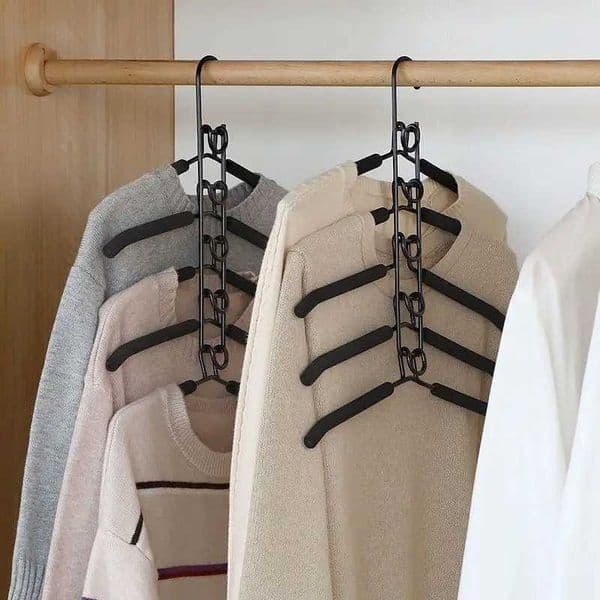 Multi-Tier Hanging Closet Hanger With Space-Saving Organizer For Closet Coats Shirts Dresses Jackets Hanging Storage L2605231
