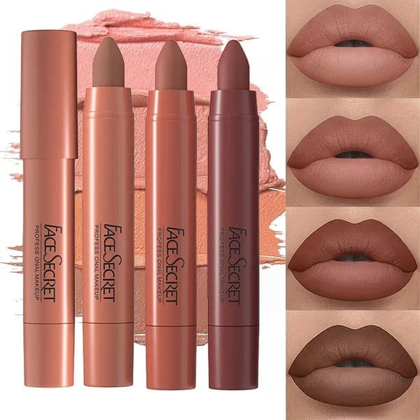 1pc Waterproof Matte LipstickLong Lasting Finish NonStickLightweight Lipstick Smooth ApplicationLip Combo Set 260521
