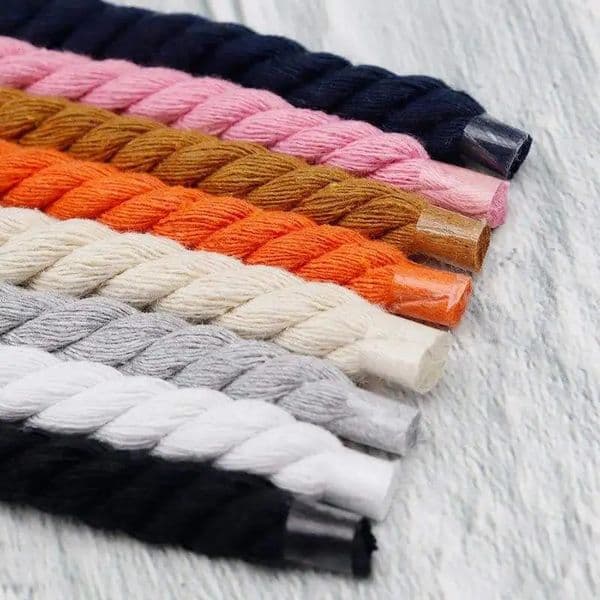 Fashion 10MM Width Round Linen Shoelaces for Sneakers Suitable Board Shoes Canvas AF1/AJ Shoe Rope Sport Shoelace Decoration 260522