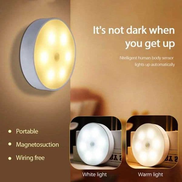 Motion Sensor Light Led USB NightLights Rechargeable Lamp for Bedroom Staircase Hallway Wardrobe Cupboard Lighting M260522