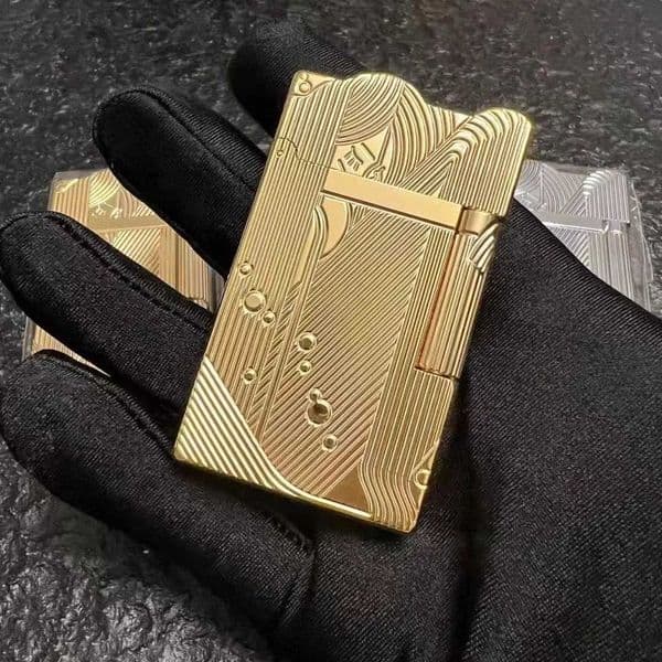 New ic Sound Brass Lighter Golden Sleeping Mermaid Pattern Retro Kerosene Lighter Fire Man Series Exquisite Mens GiftL260522
