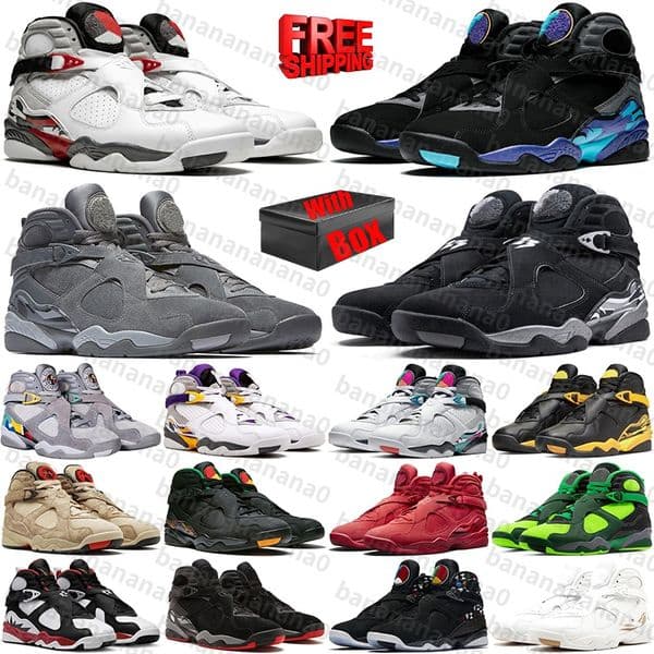 Free Shipping With Box Designer Basketball 8 8s Shoes sneakers for Bugs Bunny mens men Gunsmoke BIN 23 Chrome Playoffs Cavs Aqua trainers Sports runners top