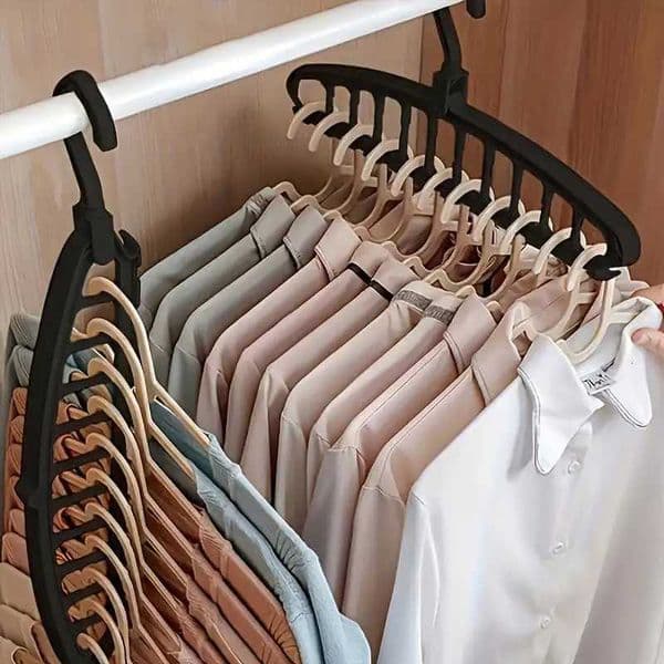 Folding Multi-Hole Clothes Hanger Non-slip Storage Rack Space Saving Clothes Rack Organizers For Wardrobe Jeans Trousers Scarf L2605231