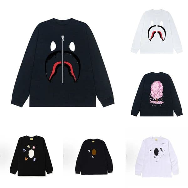 Couple Printed Round Neck bapsta Sweatshirt Cotton Long Sleeve Autumn Daily Hoodie Unisex Printed Cotton Hoodie Long Sleeve Autumn Couple Sweatshirt