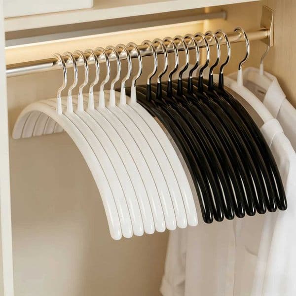 10Pcs Non-Slip No Trace Hangers Thickened Semi-Circular Metal Clothes Hangers Space Saving Wardrobe Organizer for Home Use L260523