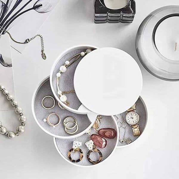 Rotating Multi-layer Desktop Storage Box Hair Accessories Jewelry Makeup Box NWith Lid Dustproof Jewelry Box Jewelry Storage Box L260522