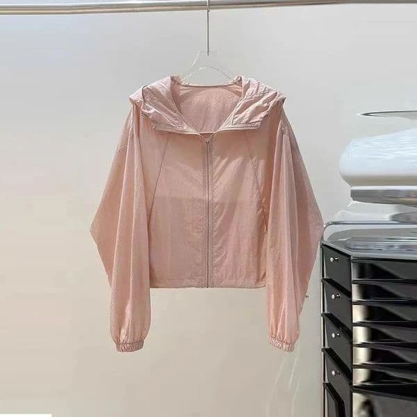 Summer Breathable Suncreen Women Thin Cardigan Jacket Hooded Dopamine Sweet Jacket Women Trench Coat Loose Windbreaker 260522 b08