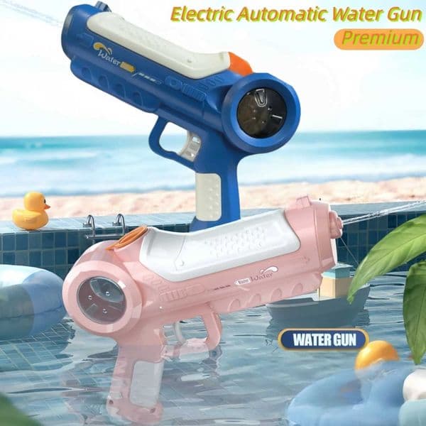 Waterproof Electric Automatic Water Gun Large Capacity High Pressure Powerful Squirt Toy for Kids Water Fight Games L260523