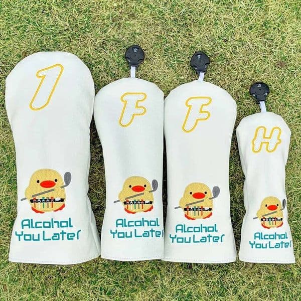 1pc/4pcs Golf club cover designed by Little Yellow Duck | driver, lane, vehicle protective gear, golf accessories 26Y0523
