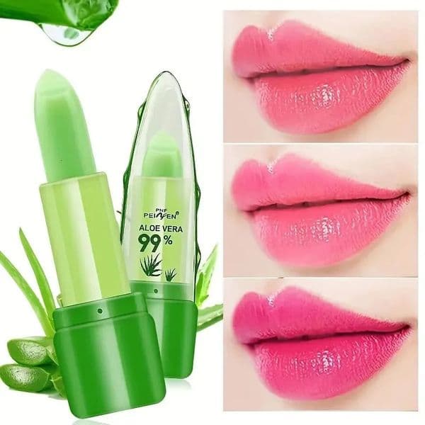 Aloe Vera Colorchanging Lipstickizes Hydrates Waterproof Nonsticky Longlasting Tinted Lip Gloss 260521