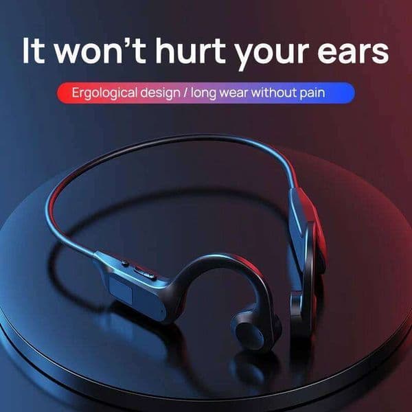 X7 Wireless BT Earphones, Sports-Style Air-Conducting LED Battery Display, Memory Card Insertion Support 26Y0523