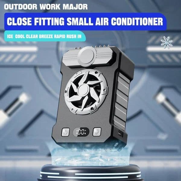 Father's Day Gifts Portable Waist Rechargeable, 10000Mah Battery Powered & 20H Runtime, 5-Speed Personal Fan With Lanyard, Flash Light, LED Display, Clip On