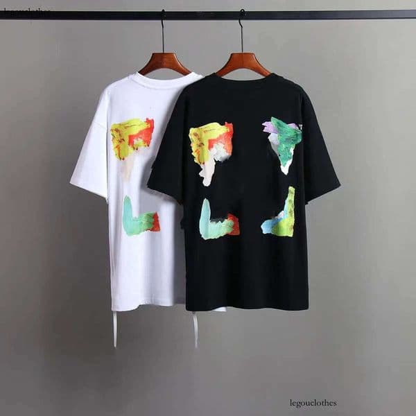 US Mens T Shirts New Summer Short Sleeve Mens Cotton Fashion Printed Pattern Trend All Casual Round Neck T Shirt Men Plus Size Black And White Tops Tees