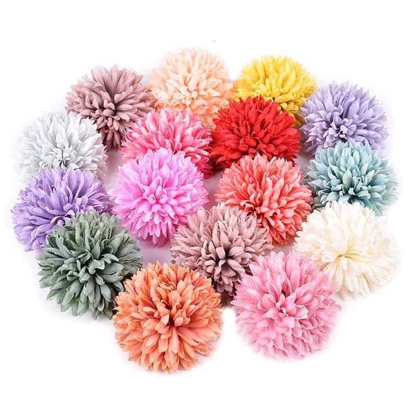 5pcs Dandelion Flower Ball Artificial Flower Wall Silk Fake Flower Home Decoration Wedding Holding Flower Vase Floral Decoration L260522
