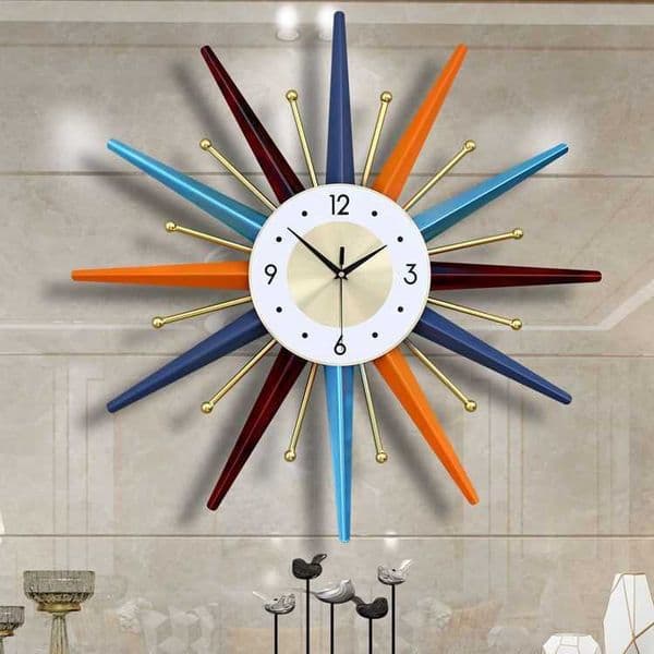 Art Wall Clock Creative Wall Clock Silent Clock Simple All Sky Star Iron Art ClockL260523EII2