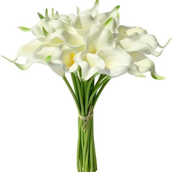 3/5/10Pcs White Artificial Flowers Bouquet Calla Lily Fake Flowers for Home Room Decor Wedding Bridal Decoration Vase Ornament L260522