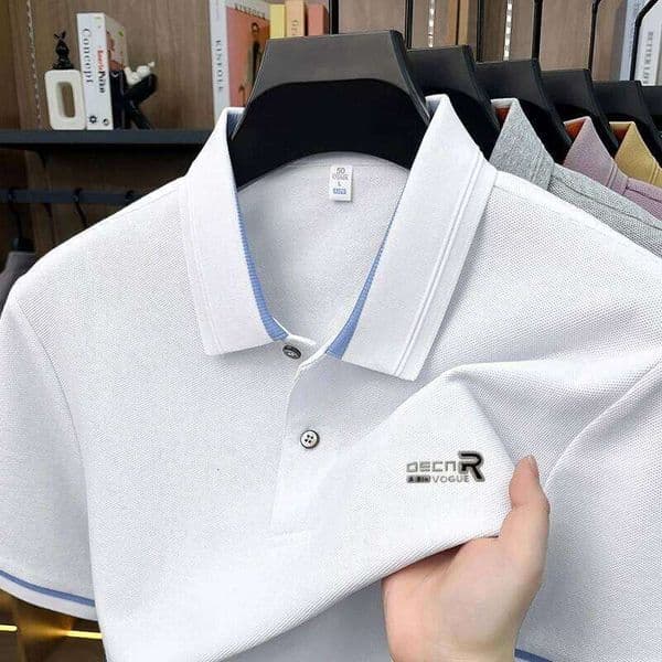 2026 summer fashion new men's short sleeved simple letter printed polo shirt comfortable breathable business casual T-shirt top 26Y0523