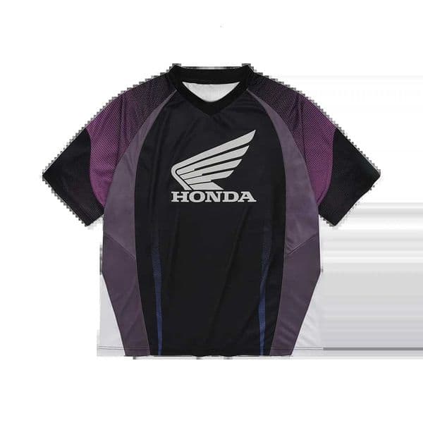 Honda HRC Motorcycle Racing Mens Summer T-shirt Breathable Cotton Short Sleeve Sports Top for Urban Riders and Outdoor Bikers M260523