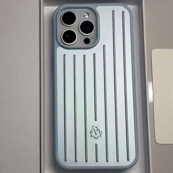 RIM Rimovacase Suitcase Phone Case Designer For Iphone 17 Pro Max 16 Pro 15 14 17 Air 15 PLUS 16 Plus Case 3D Corrugated Stripe Stylish Cover Hard Back Bumper Slim Fit