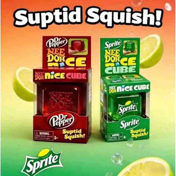 2026 Needoh Beautiful Pinch Dr. Pepper Limited Edition Nice Cube Squish By sea