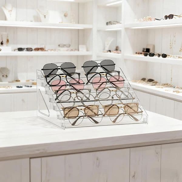 Sunglasses Storage Box - Transparent Glasses Display Stand - Glasses Organizer - Desktop Stand for Glasses 7 Layers 260522