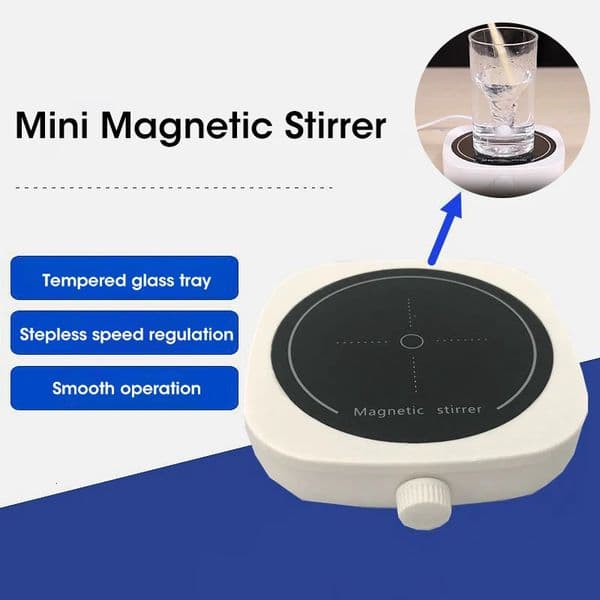 Magnetic Stirrer Kitchen Liquid Mixing Mini Lab Stir Mixer Portable Stirrer Plate with Stir Bar USB 2L 4000RPM for Laboratory 260521