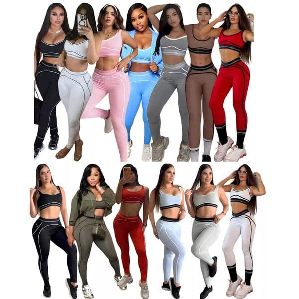 Designer Yoga Set Sports Tank Top Sweatpants Set Heart Throb Bra + Leggings Yoga Sets Gym Short Sports Outfit Pants Shaping Waist Fitness Jogging Sportswear Running