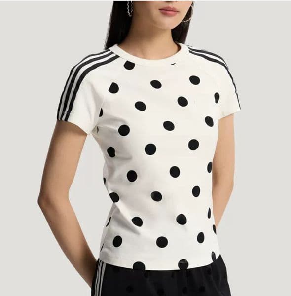 Women's T-Shirt Designer Polka Dot Print Loose Tee Elastic Waist Short Sleeve Sporty Breathable Shirts Casual Tops Tees Womens T shirt