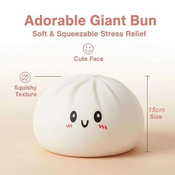 NEW 15CM Jumbo Squishy Dumpling: Super Soft Slow Rising Maltose Ball, ASMR Sensory Fidget Toy, Big Stress Reliever for Office