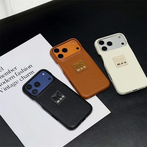 Phone Cases Designer For iPhone 17 Pro Max case 17pro 17 16promax 16 15promax 15 14promax 14 Luxury Leather Black Color Mobile Cell phone case Accessories