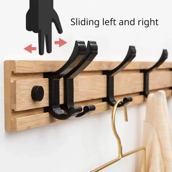 Nordic Fashion Style Bedroom Furniture Coat Rack Clothes Hanger Hooks Living Room Closet Bamboo Hat Racks Coat Hanger Wall Hook 260522