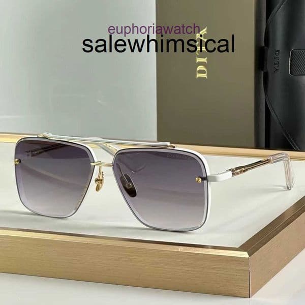 Designer sunglasses DTa121 Square Metal Sunglasses Gold Black Gunmetal DTa Gradient Lens INS Trend Luxury Unisex Gift Set UV Protection Sunglasses Driving Sunglas