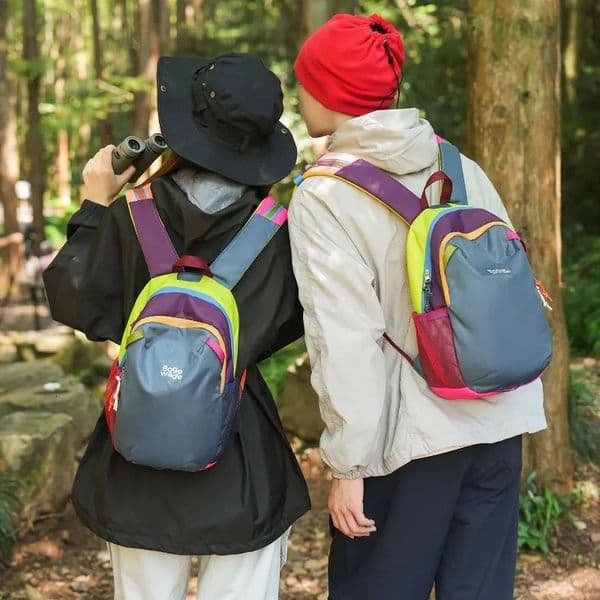 Outdoor Mountaineering Color Blocked Childrens Backpack 2026 Lightweight Travel Student Backpack Kids Leisure Sports Bag 260519