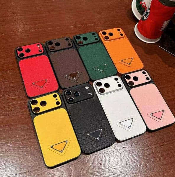Triangle Phone Case Designer Luxury iPhone Case - Lens Cap & Holder Cover for iPhone 17 Pro Max,16 Pro,15 Plus,14 Pro,13 Classic Style Accessories AAA5ER