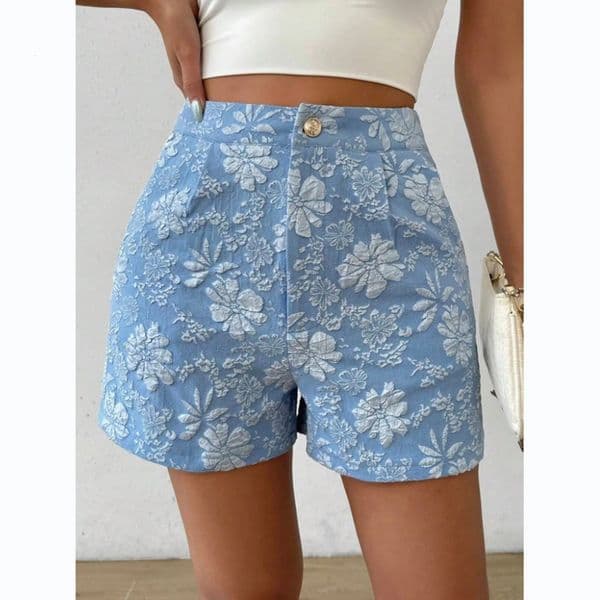 Short Slender Denim WomenS Jacquard Lace Pants Summer Trousers Straight AllMatch Arrivals Feminine 260516
