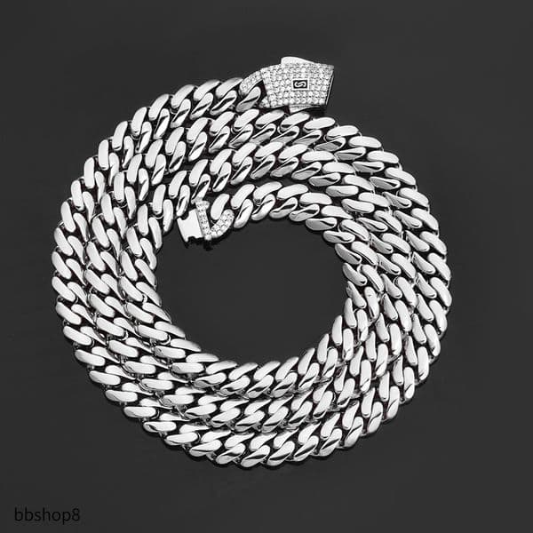 Hip hop style men heavy 18k21mm Cuban necklace rock rap exaggerated Cuban chain bracelet classic hip hop street Cuban jewelry