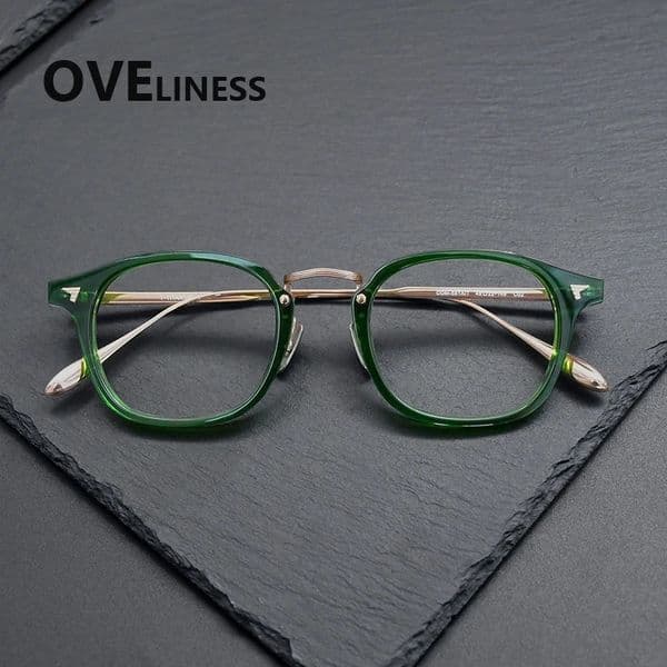 2027 Acetate Glasses Frame Men Women n Retro Round Eyeglasses frames Vintage Japanese Spectacles Eyewear 260521