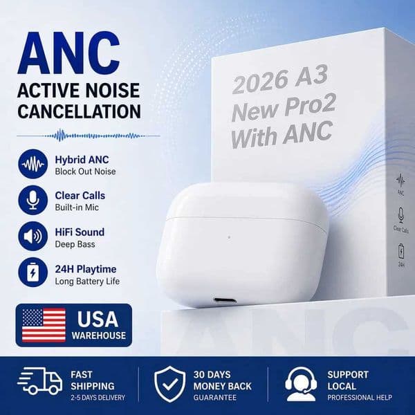 2026 A3 Wireless Earphones For Pro 3 Ture Wireless Earbuds Sports Pro 2 HiFI Stereo Waterproof Headset TWS Headphone With ANC T2605258H7I