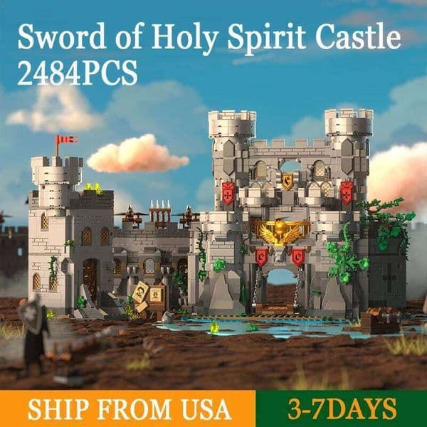 2484PCS Sword of Holy Spirit Castle Building Blocks Model Toys Sets Small Particle MOC Street View Bricks For Christmas Gifts 26L0525