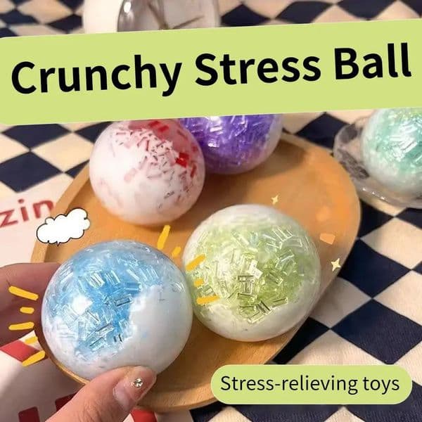 Crystal Sphere Ball Squishy Slow Rising Ice Cracked Handmade Stress Relief Sensory Fidget Toy for Anxiety 260525