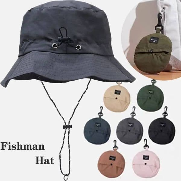 Summer Protection Waterproof Bucket Camping Hiking Cap With Storage Bag Anti-UV Sun Mountaineering Caps Panama Hat ddmynov