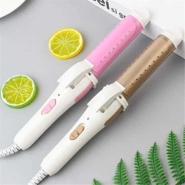 Multifunction 3 In 1 Gold Ceramic Hair Curler Hair Curling Iron Straightener Heated Roller Professional Hair Styling Tools L260525V0UN