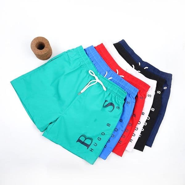 Designer Men Fitness Shorts Summer Solid Color Quick Drying Breathable Loose Straight Leg Swim Trunks Beach Vacation Swimwear