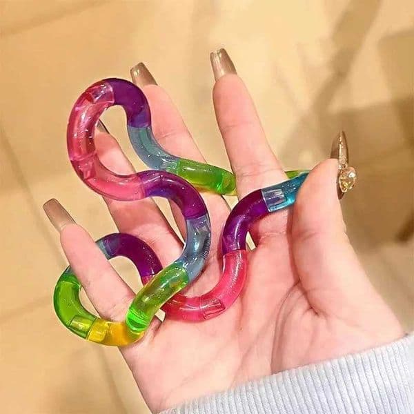 Deformable Rope Fidget Toy Deformation Rope Knot Pressure Stress Relief Toys Rrainbow Color Anti Stress Deformable Rope Best Toy Z260525