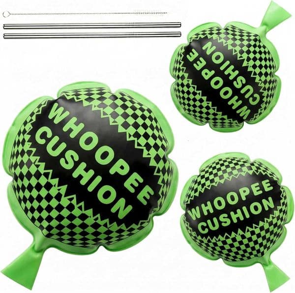 POPLAY 3 Packs Whoopee Cushions Fart Prank for Novelty Party Favors Kids and Adults Fart Pillow Novelty Gifts X260525