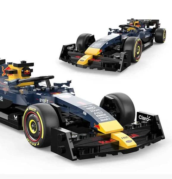 New 1/24 2025 F2 Red Bul RB19 1 Max 11 Perez Formula Racing Car Alfa Romeo Building Block Model Toy Vehicle Bricks Novelty Kid L260525