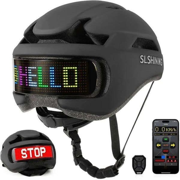 Sport Cap Headwears Cycling With Display,Integrally-Molded Adjustable Sports Bike LED Helmet For football glove Men Women Mtb Mountain Road Bicycle Football Bal
