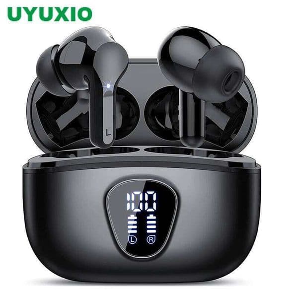Wireless Earbuds BT5.3 Headphones HiFi Stereo EarBuds with ENC Noise Cancelling Mic 48H LED Display IP7 Waterproof Earphones 26Y0525