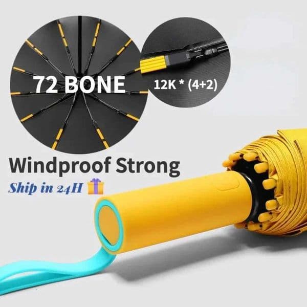 Super Strong Windproof Automatic Umbrella for Men and Women 72 Bone Large Rainproof Sun UV Protection Folding Rain Umbrellas L260522
