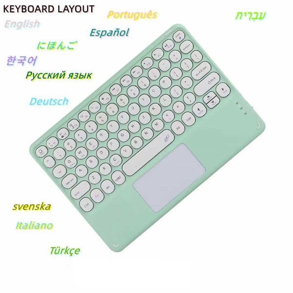 Bluetooth Wireless Keyboard With Touchpad Hebrew Spanish Korean For iPad Pro Air for Android Windows Tablet Z260525